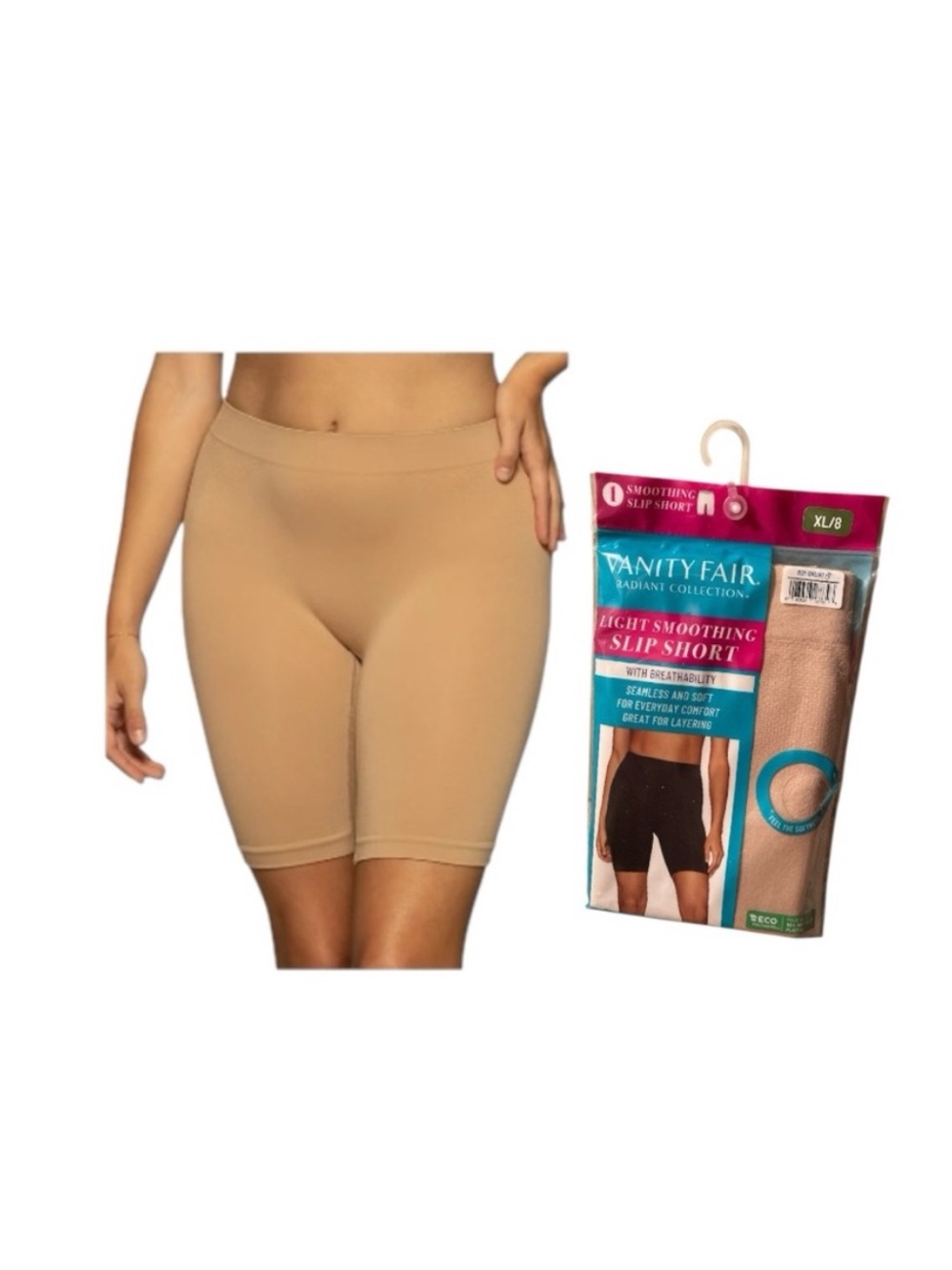 Vanity Fair Tan Slip Short Shapewear